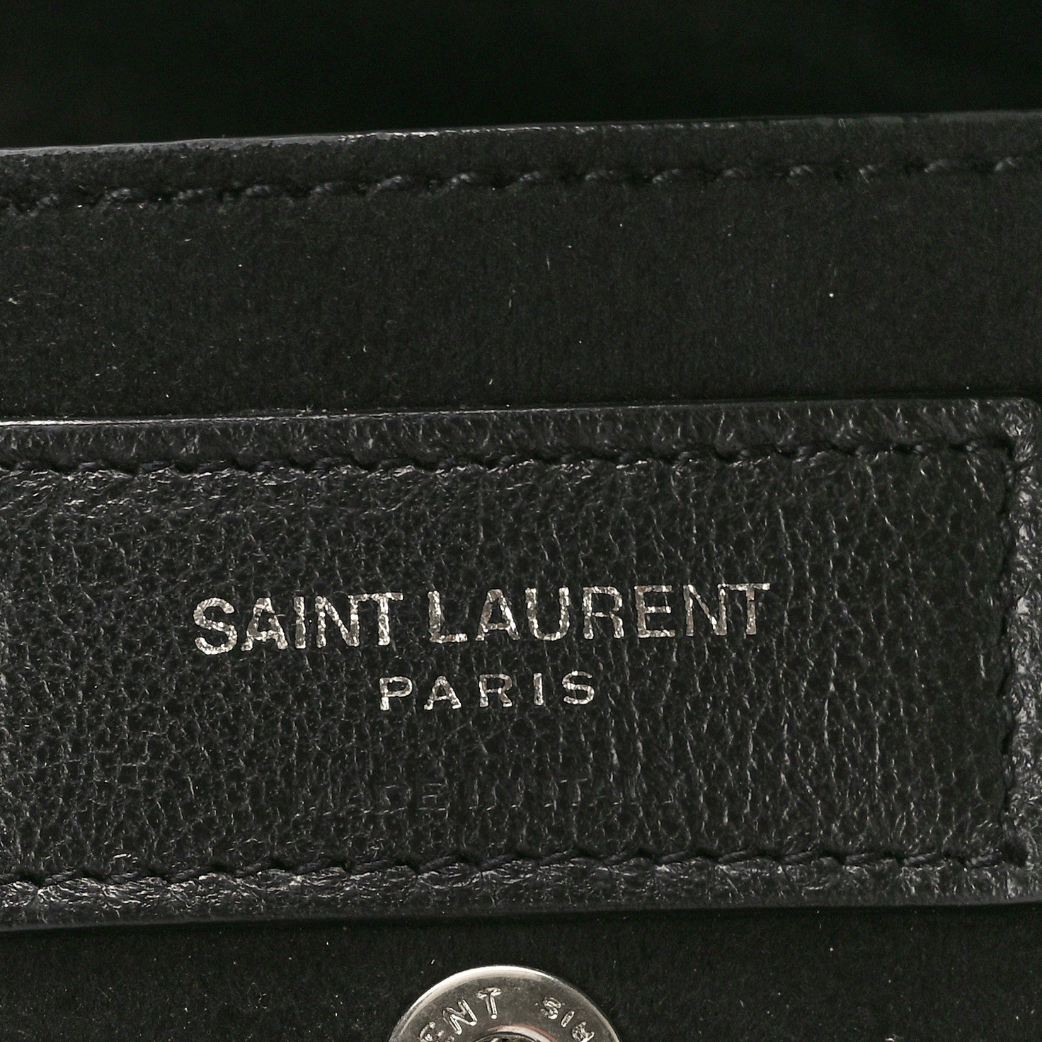 Saint Laurent Lambskin Teddy Drawstring Bag Black 7 of 10