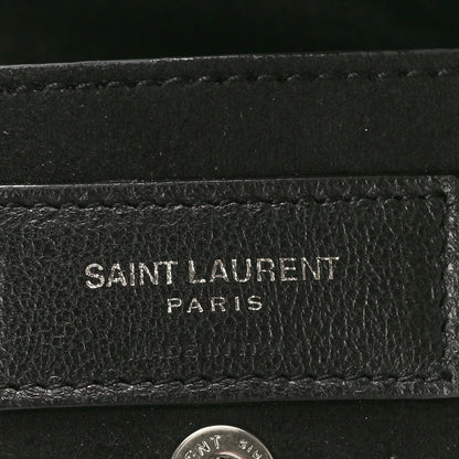 Saint Laurent Lambskin Teddy Drawstring Bag Black 7 of 10