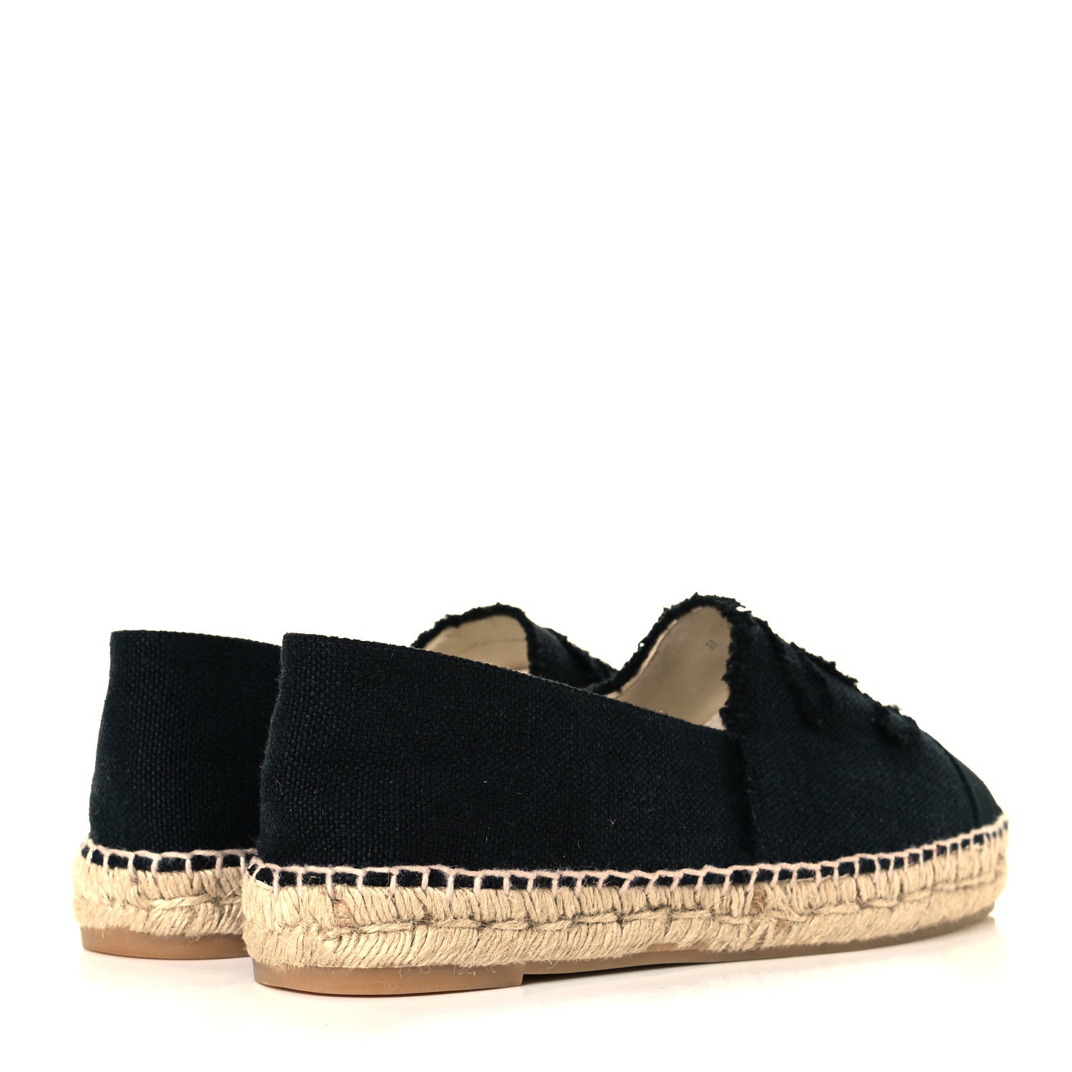 Chanel Denim Toile CC Espadrilles 41 Black 4 of 9