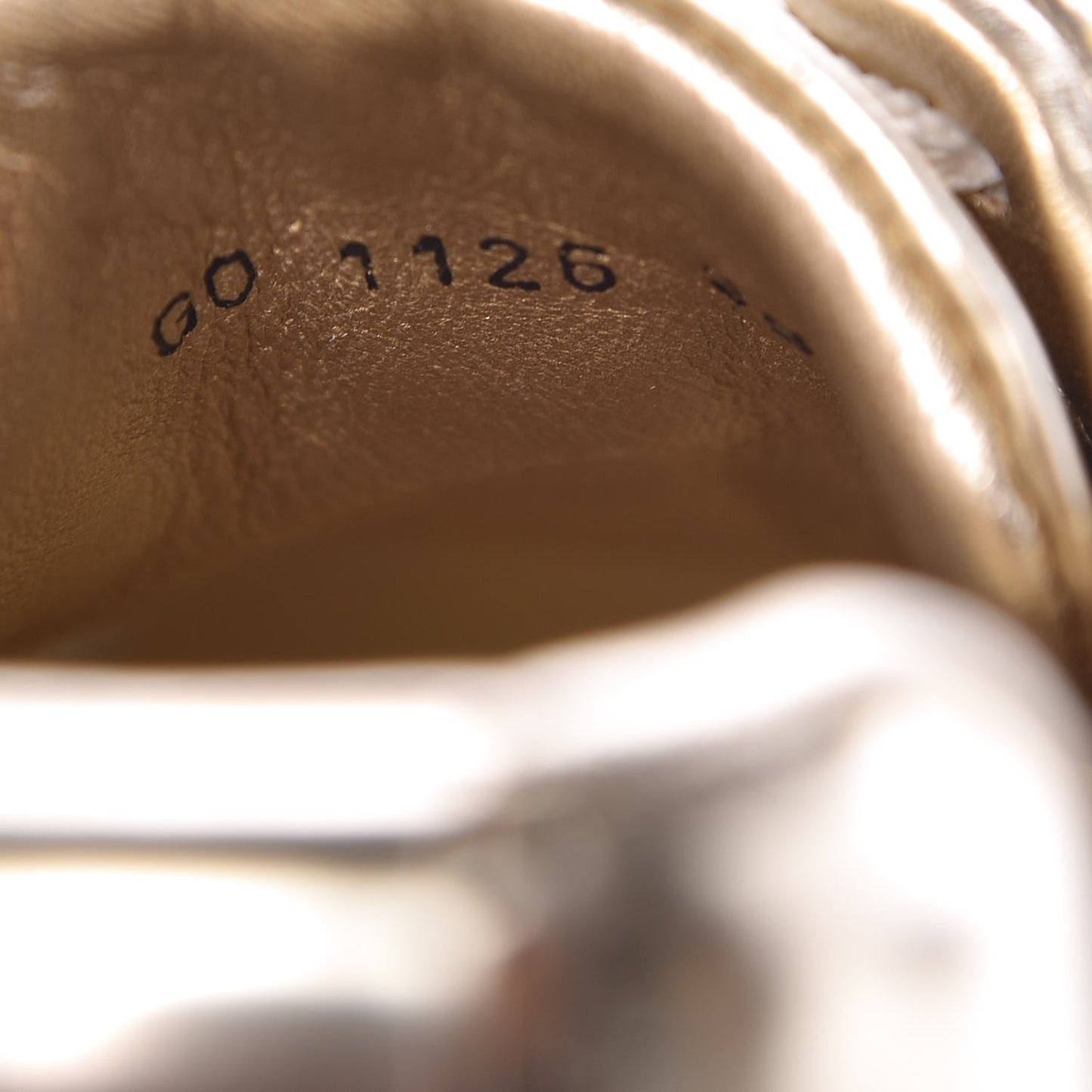 Metallic Patent Embossed Monogram Run Away Sneakers 39 Gold