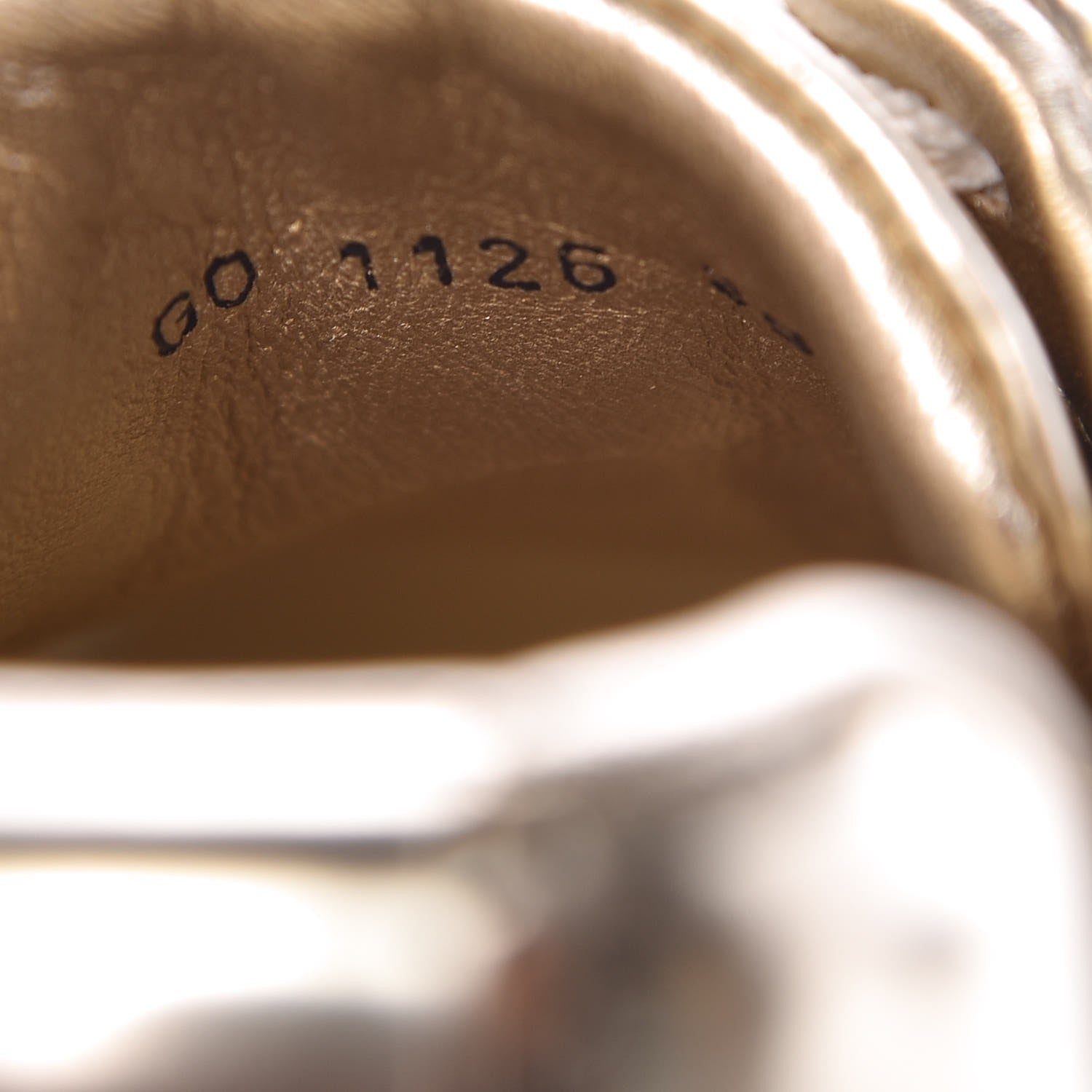 Louis Vuitton Metallic Patent Embossed Monogram Run Away Sneakers 39 Gold 7 of 9