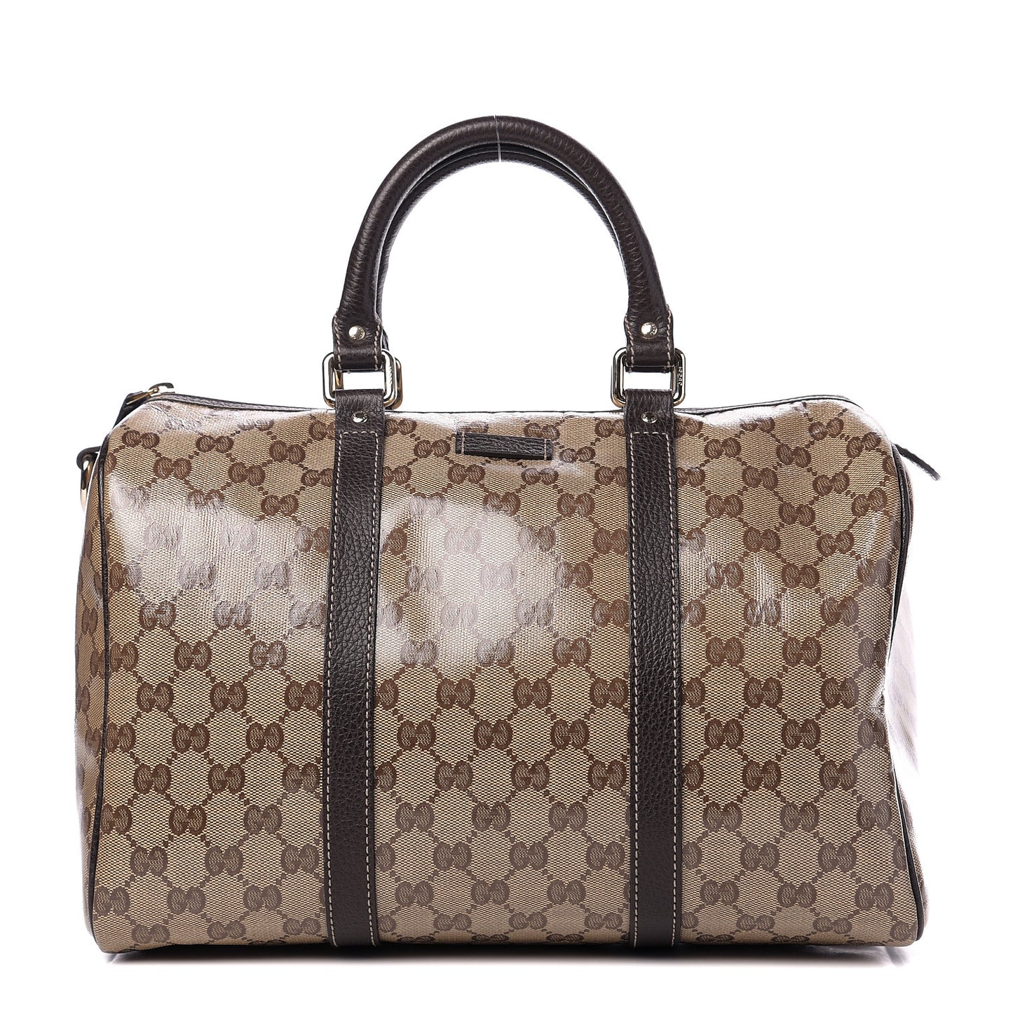 Crystal Monogram Medium Joy Boston Dark Brown