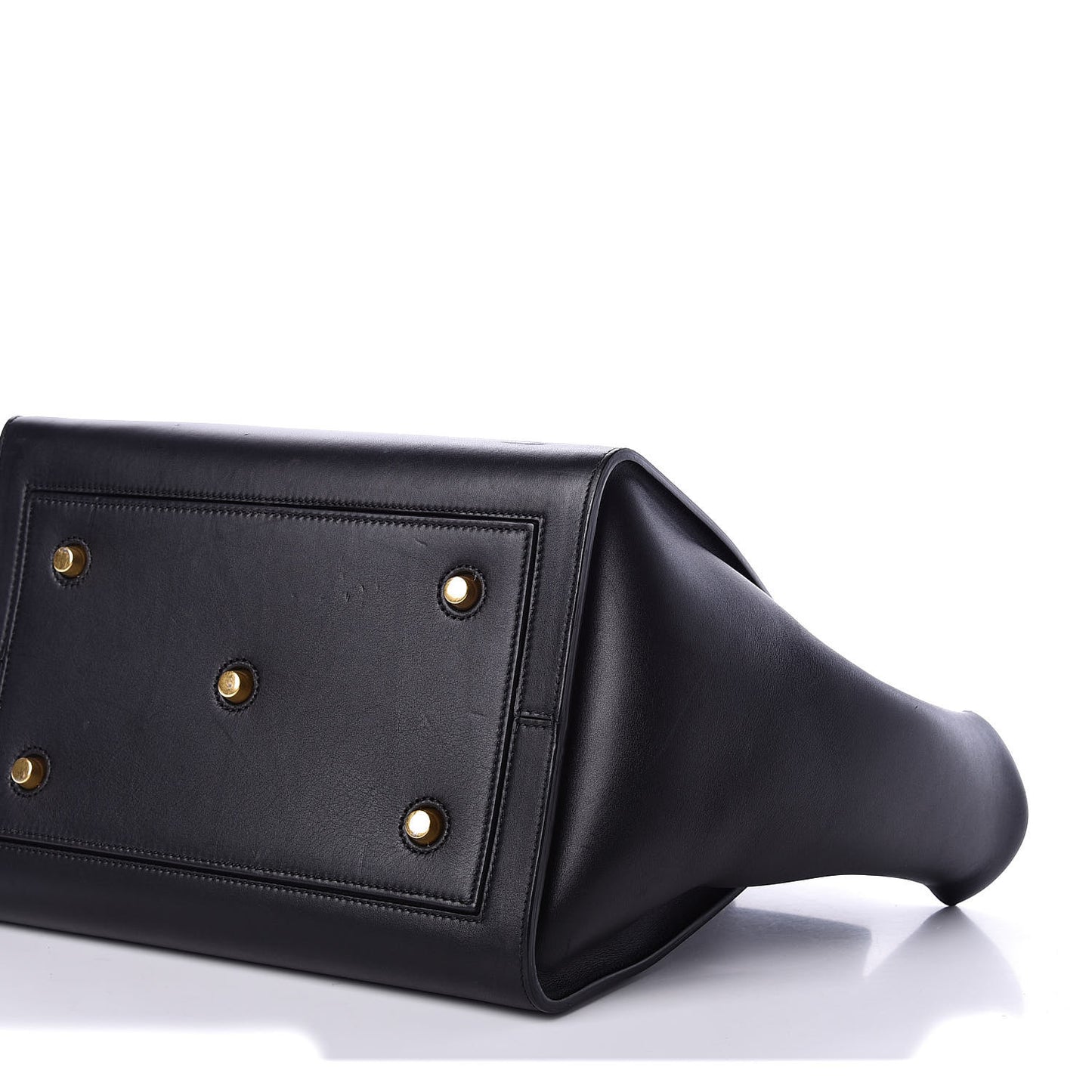 Smooth Calfskin Small Tie Knot Tote Black