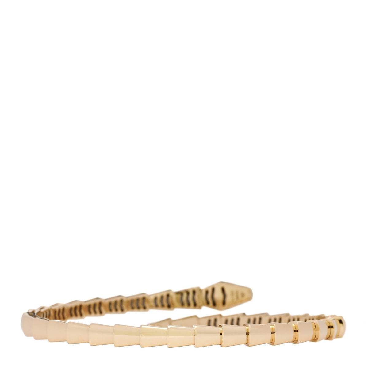 18K Yellow Gold Diamond Serpenti Viper Bracelet 17