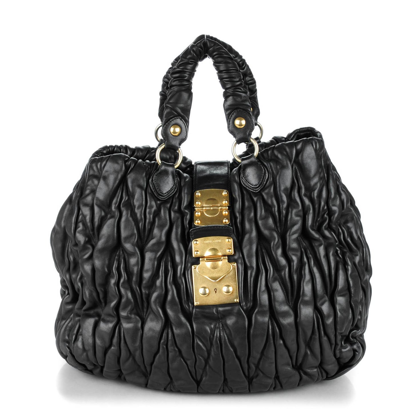 Nappa Matelasse Shopping Tote Nero Black