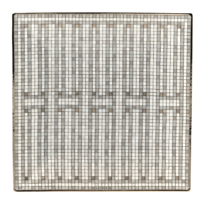Hermes Porcelain Mosaique Au 24 Platine Square Plate N°2 1 of 8