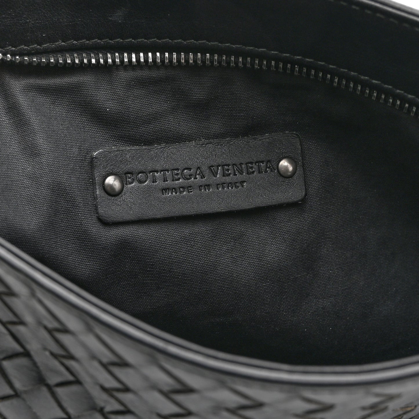 Nappa Intrecciato VN Crossbody Messenger Bag Black