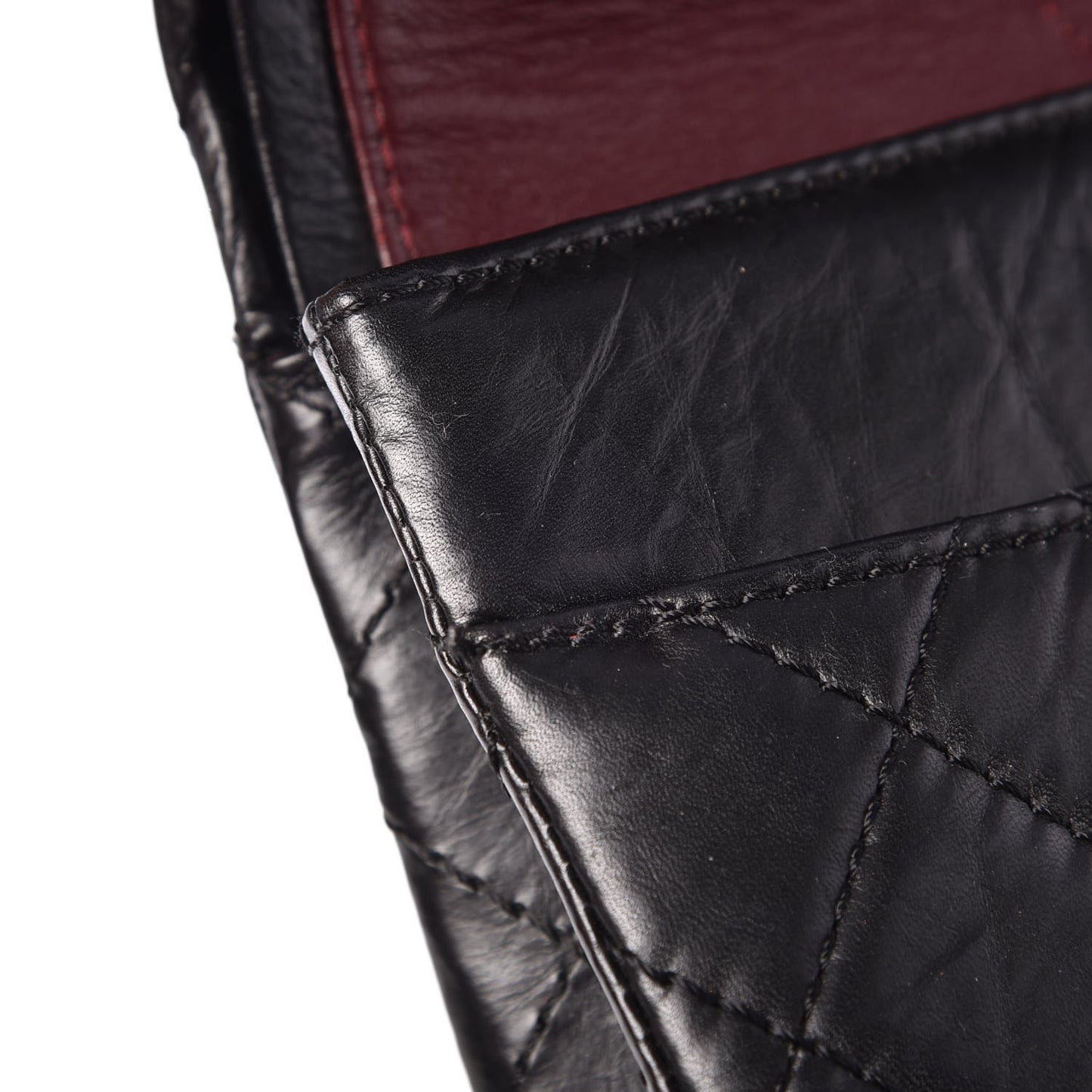 Aged Calfskin Quilted 2.55 Reissue 226 Flap Black
