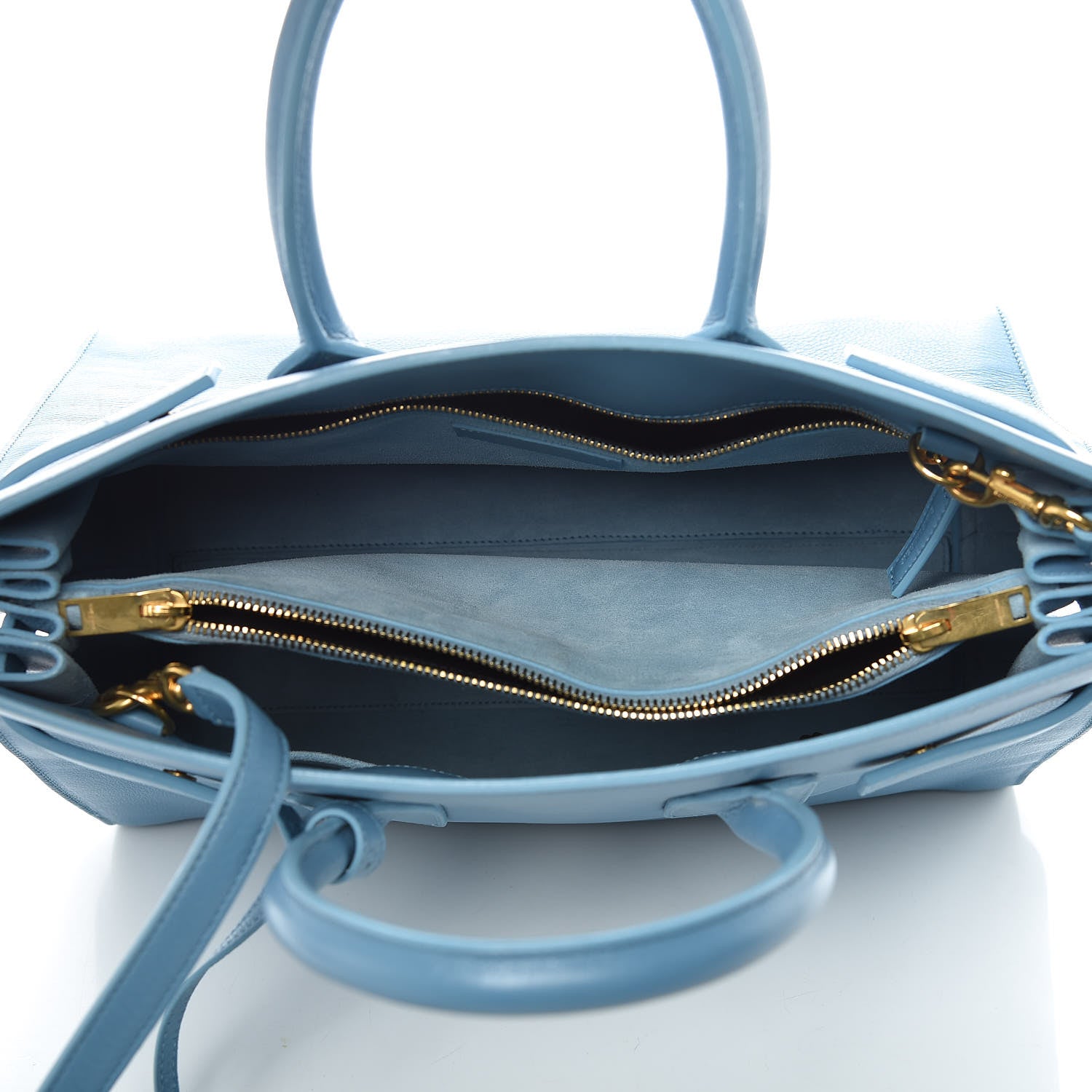 Saint Laurent Grained Calfskin Small Sac De Jour Light Blue 7 of 19