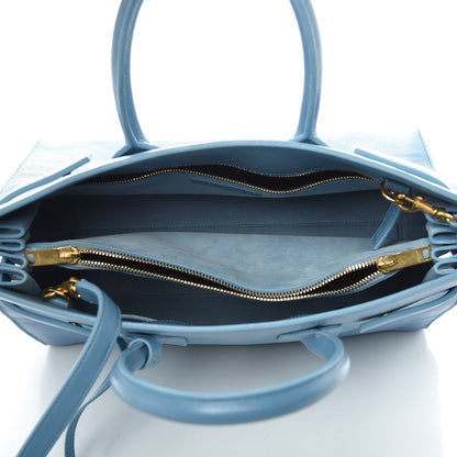 Saint Laurent Grained Calfskin Small Sac De Jour Light Blue 7 of 19