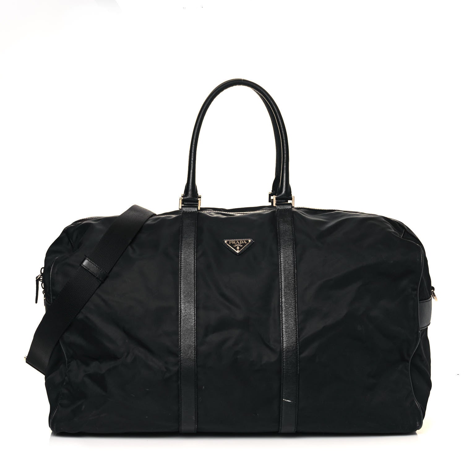 Prada Tessuto Nylon Saffiano Duffle Black 1 of 26