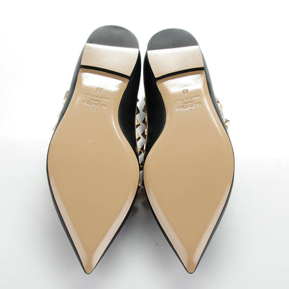 Valentino Garavani Nappa Rockstud Cage Ballerina Flats 35 Black Poudre 5 of 9