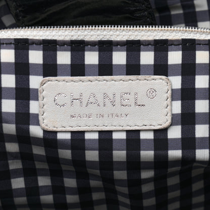 Chanel Vinyl Lipstick Ligne Accordion Tote Black 6 of 9