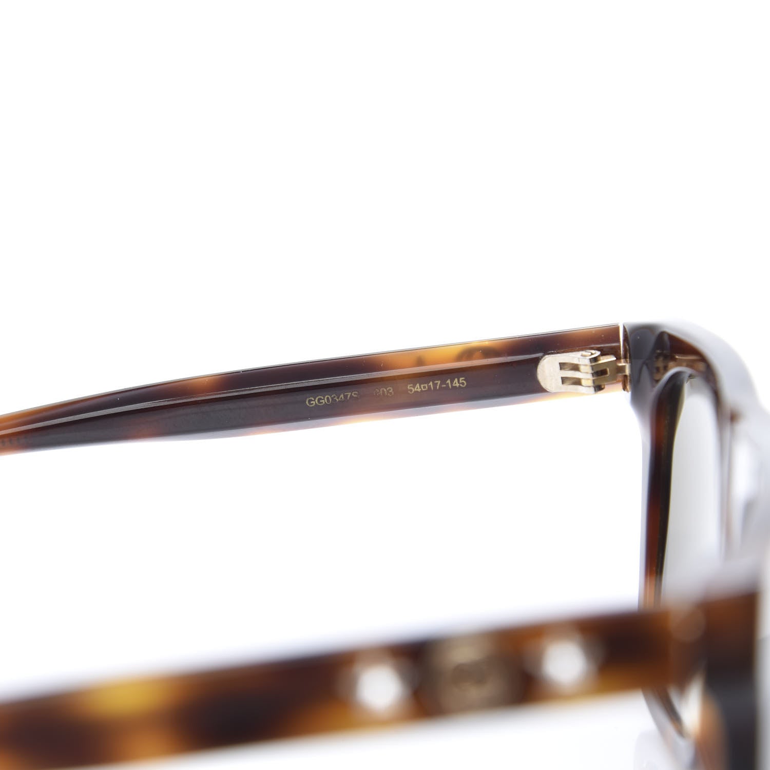 Gucci Square Frame Star Sunglasses GG 0347S Tortoise 5 of 8