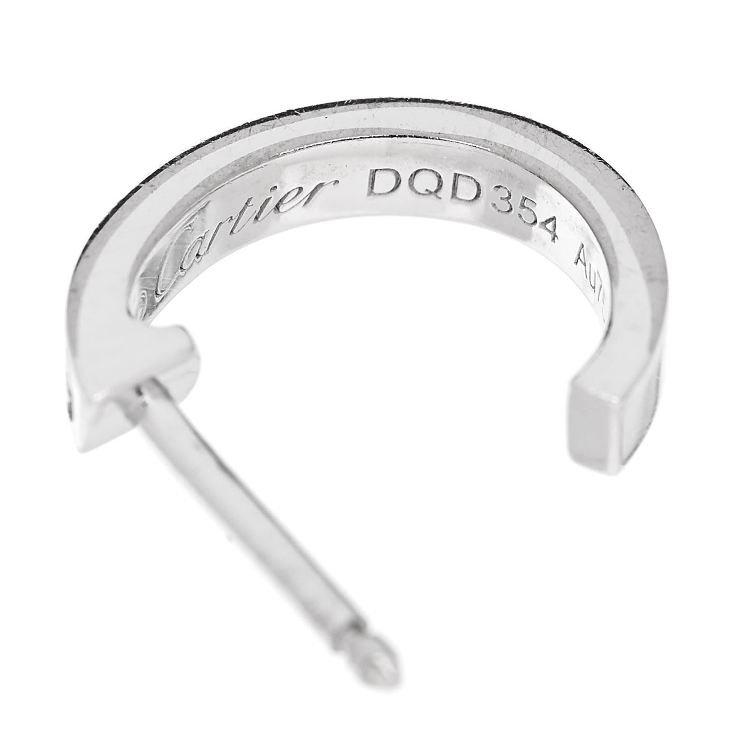 Cartier 18K White Gold Small LOVE Hoop Earrings 4 of 5