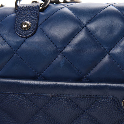 Chanel Caviar Iridescent Calfskin Quilted Medium Daily Carry Messenger Navy 12 of 13