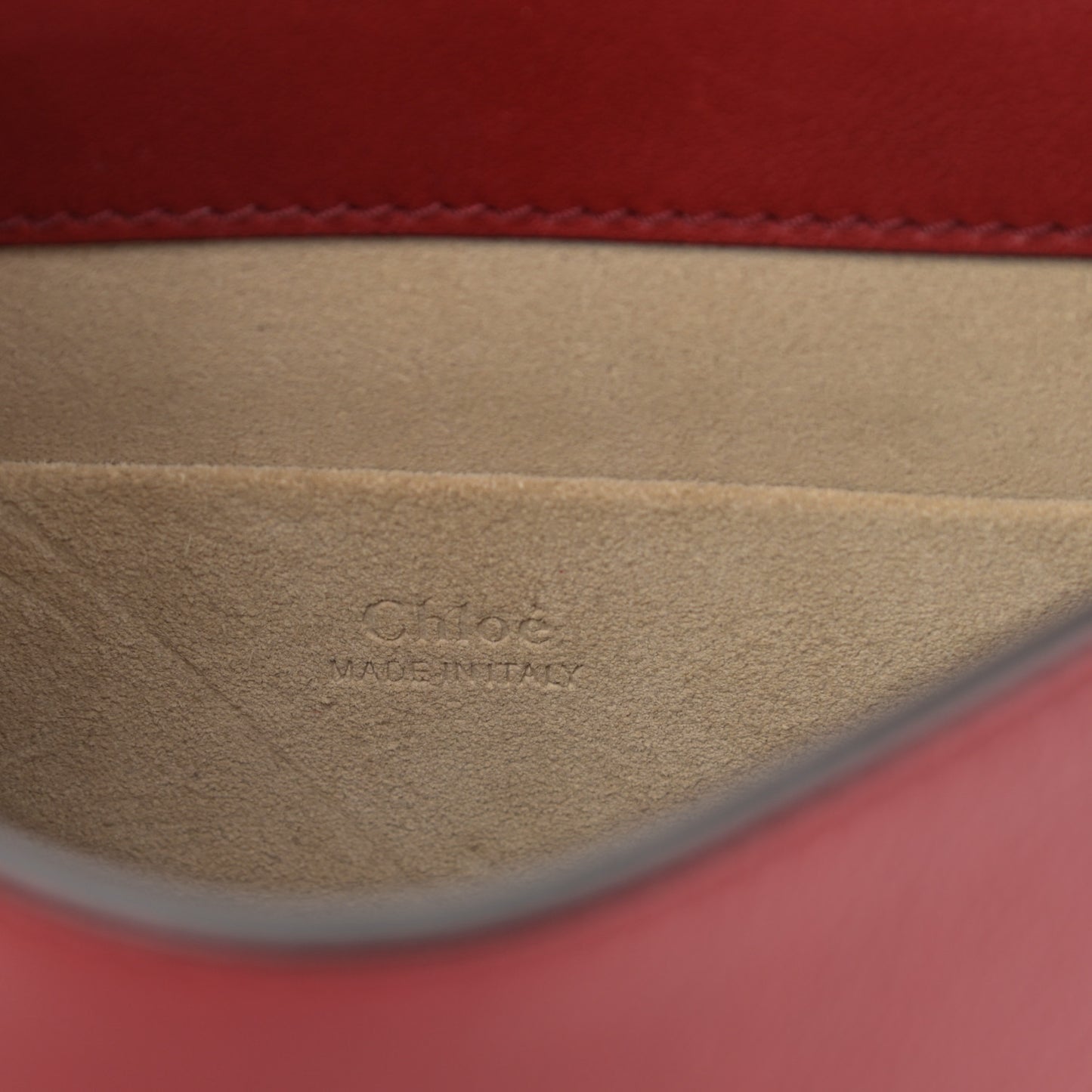 Calfskin Suede Small Nile Bracelet Bag Intense Red