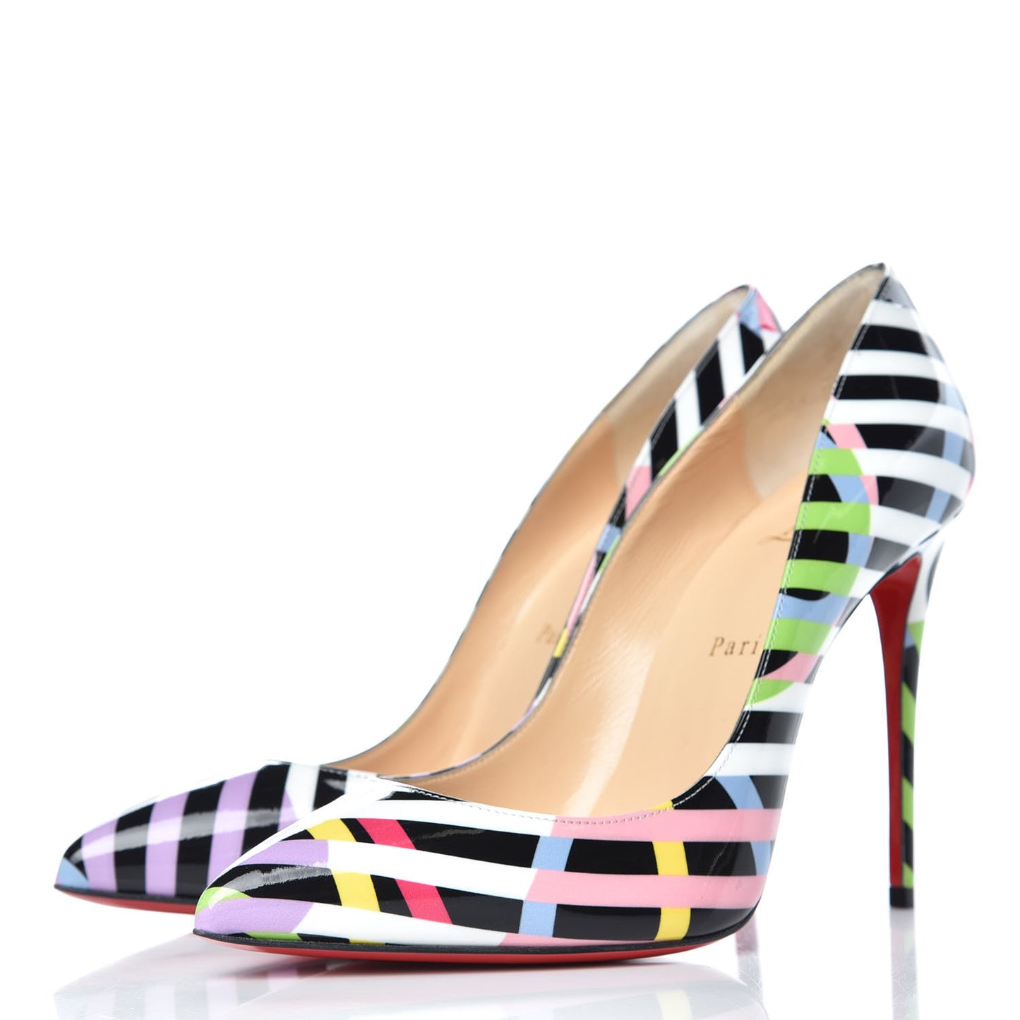 Patent Cinestripes Pigalle Follies 100 Pumps 39.5 Multi