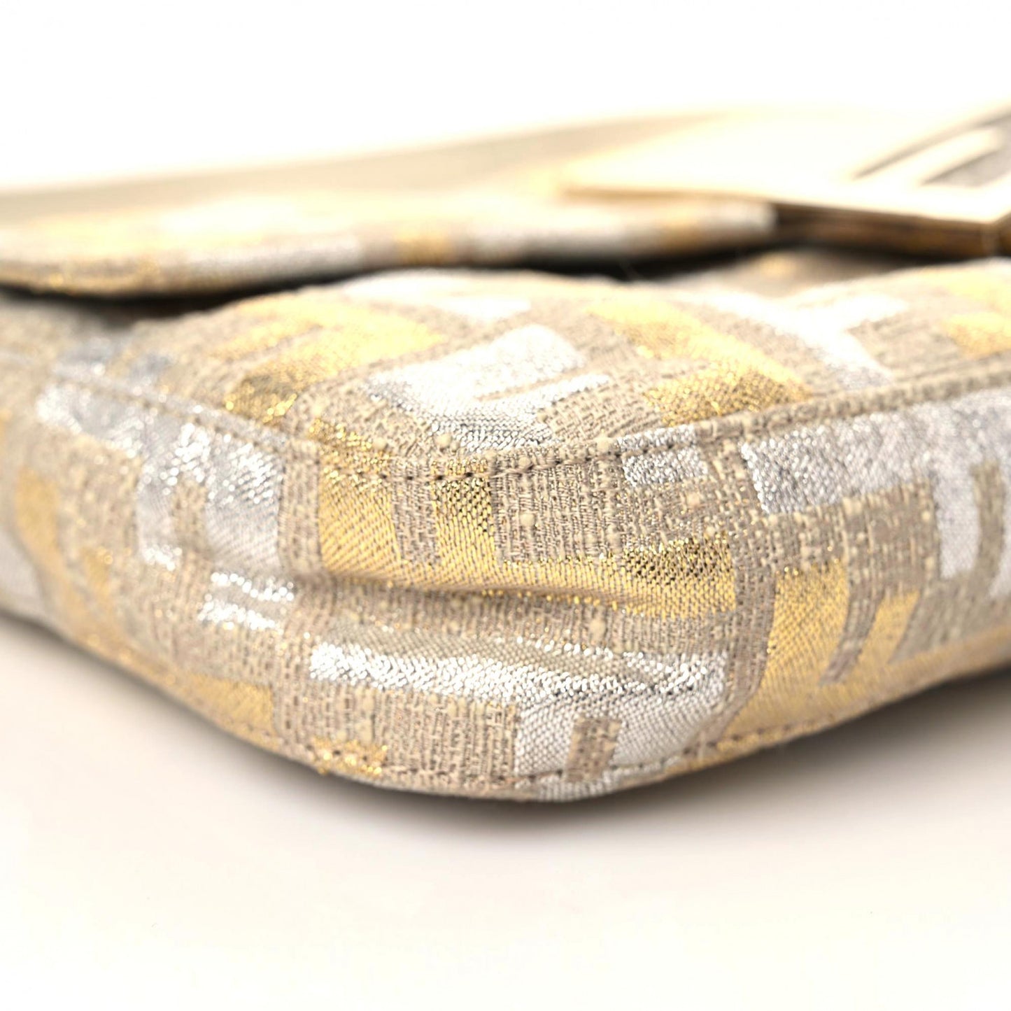 Metallic Lurex Zucca Baguette Gold Silver