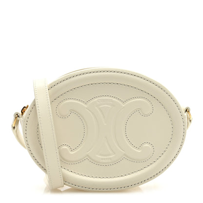 Celine Smooth Calfskin Cuir Small Triomphe Oval Crossbody Purse Trench 1 of 10