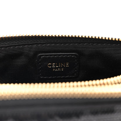 Celine Sequin Small Trio Crossbody Bag Black 8 of 12