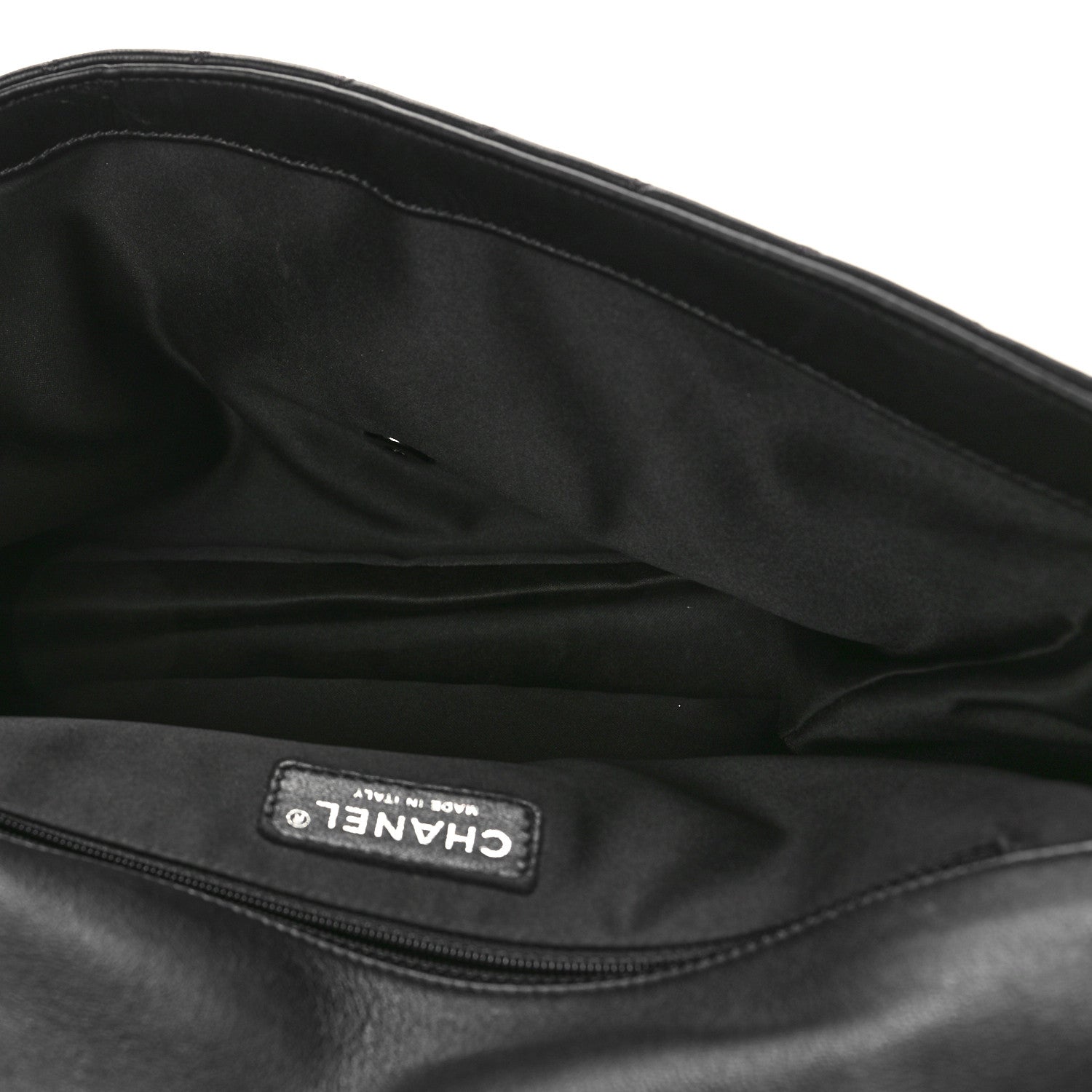 Chanel Lambskin Vertical Stitch Jumbo Single Flap Black 5 of 12