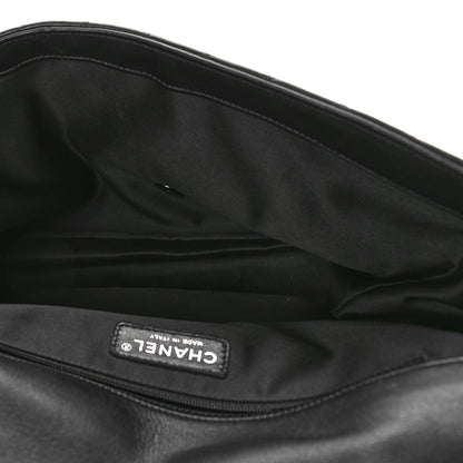 Chanel Lambskin Vertical Stitch Jumbo Single Flap Black 5 of 12