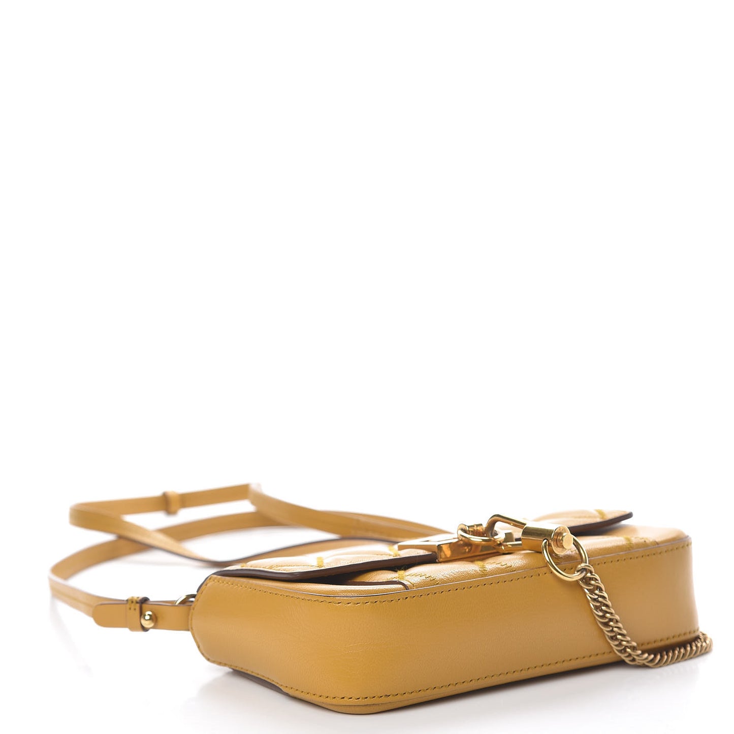 Goatskin Quilted GV3 Mini Pocket Convertible Bag Golden