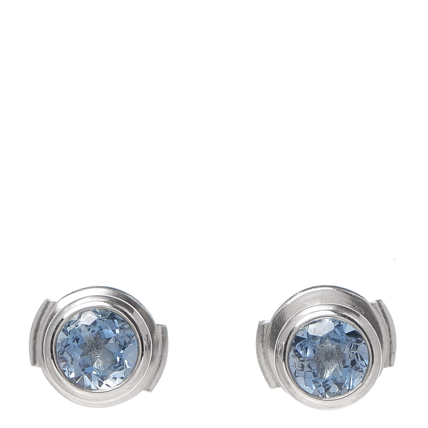 Platinum Aquamarine Elsa Peretti Color By The Yard Earrings