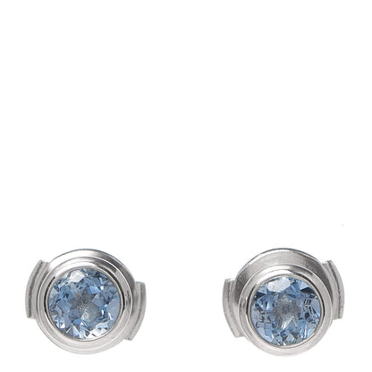 Tiffany Platinum Aquamarine Elsa Peretti Color By The Yard Earrings 1 of 5