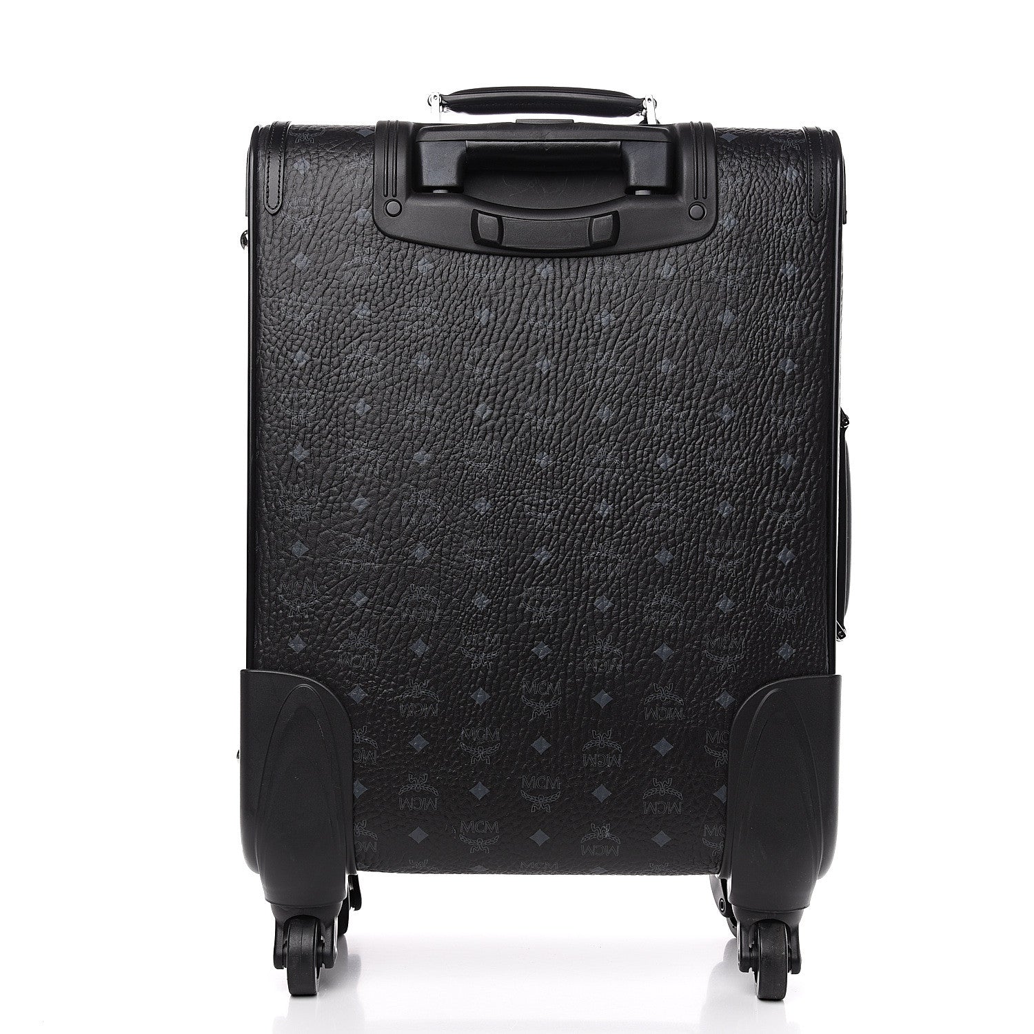 MCM Visetos Small Traveler Trolley Whelled Suitcase Black 3 of 8