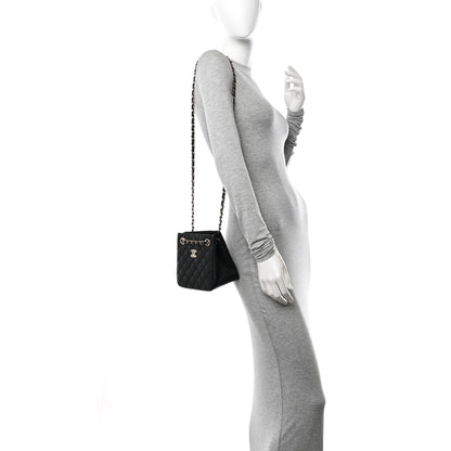 Chanel Caviar Quilted Mini Bucket Bag Black 2 of 10