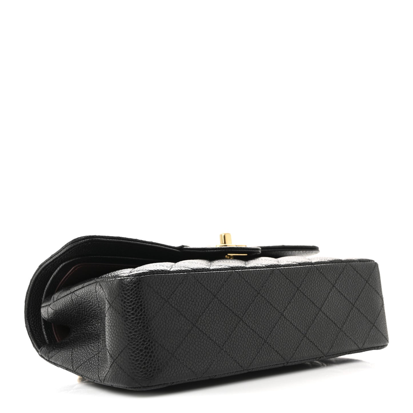 Caviar Quilted Small Double Flap Black