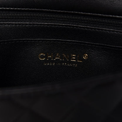Chanel Lambskin Quilted Mini Top Handle Rectangular Flap Black 8 of 11