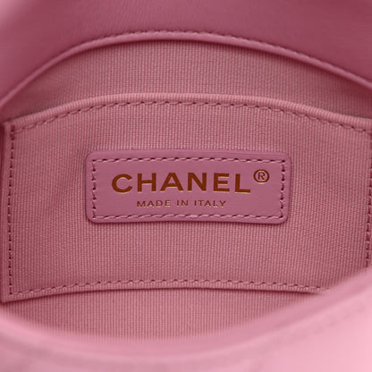 Chanel Lambskin Quilted Mini Lacquered Chain Flap Pink 6 of 11