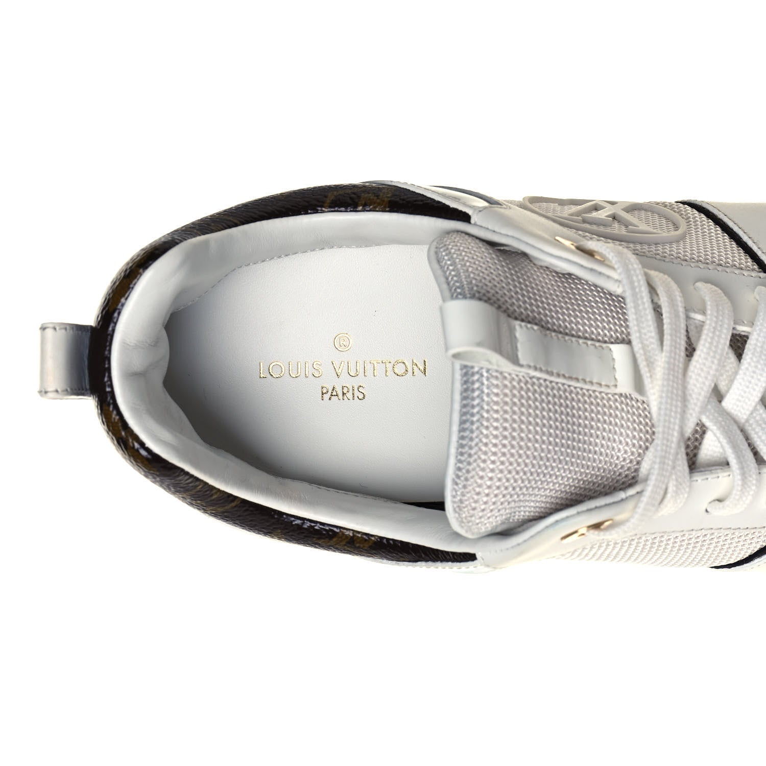 Louis Vuitton Calfskin Monogram Run Away Sneakers 40 White 6 of 10