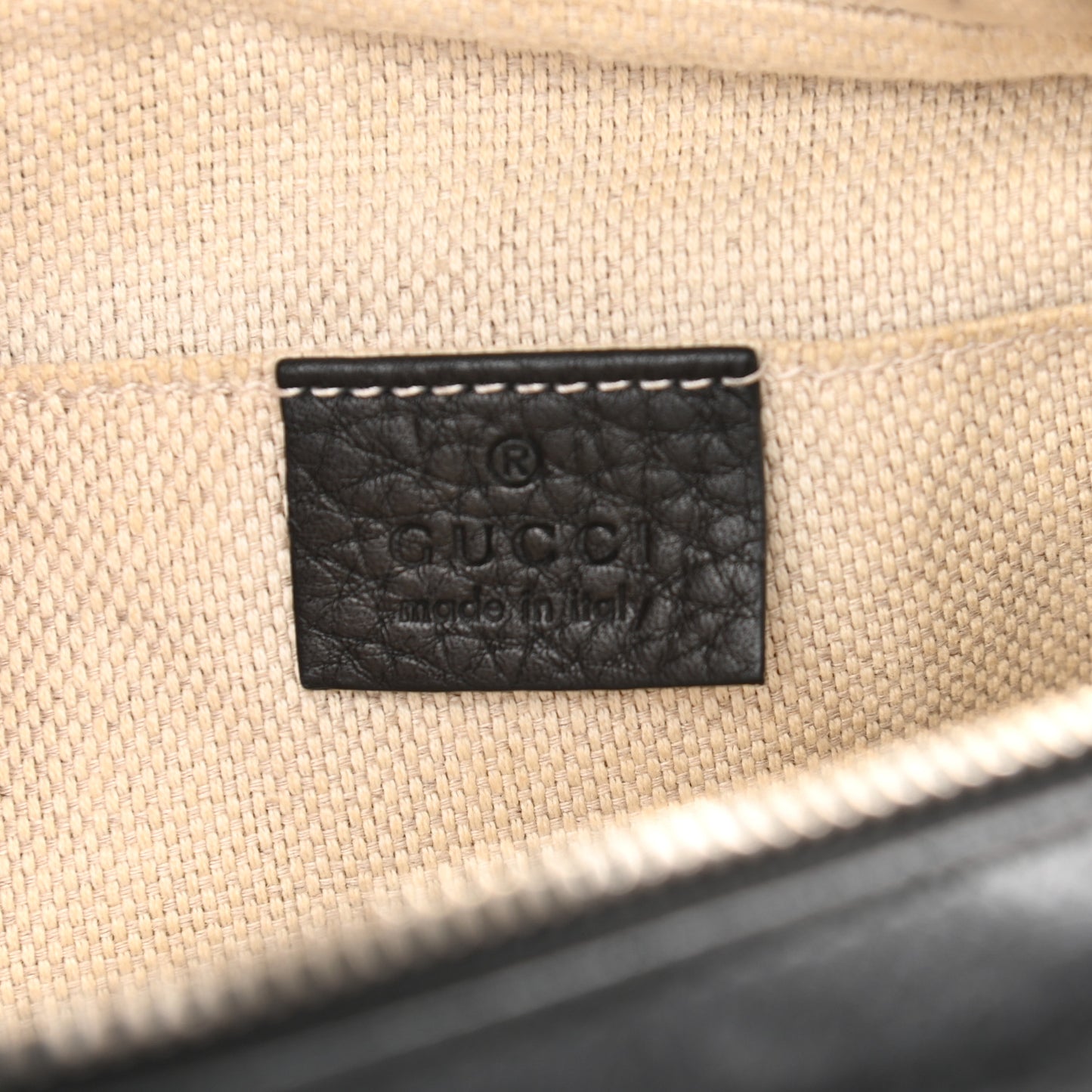 Pebbled Calfskin Small Soho Disco Bag Black
