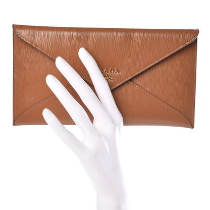 Prada Vitello Move Envelope Wallet Caramel 2 of 8