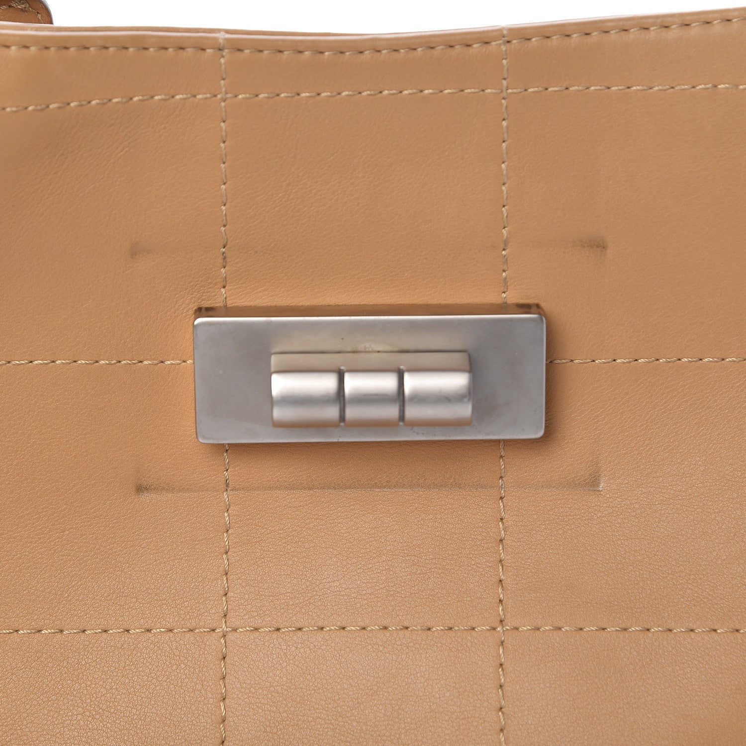 Chanel Calfskin Square Stitched Mademoiselle Hobo Tan 14 of 18