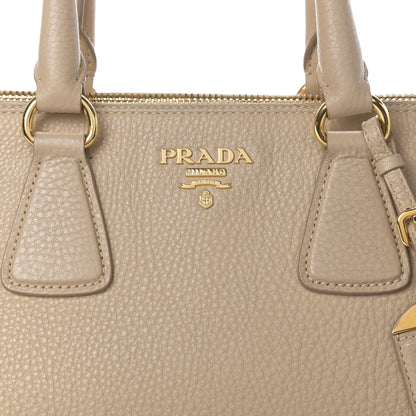 Prada Vitello Daino Large Double Zip Tote Sabbia 9 of 9