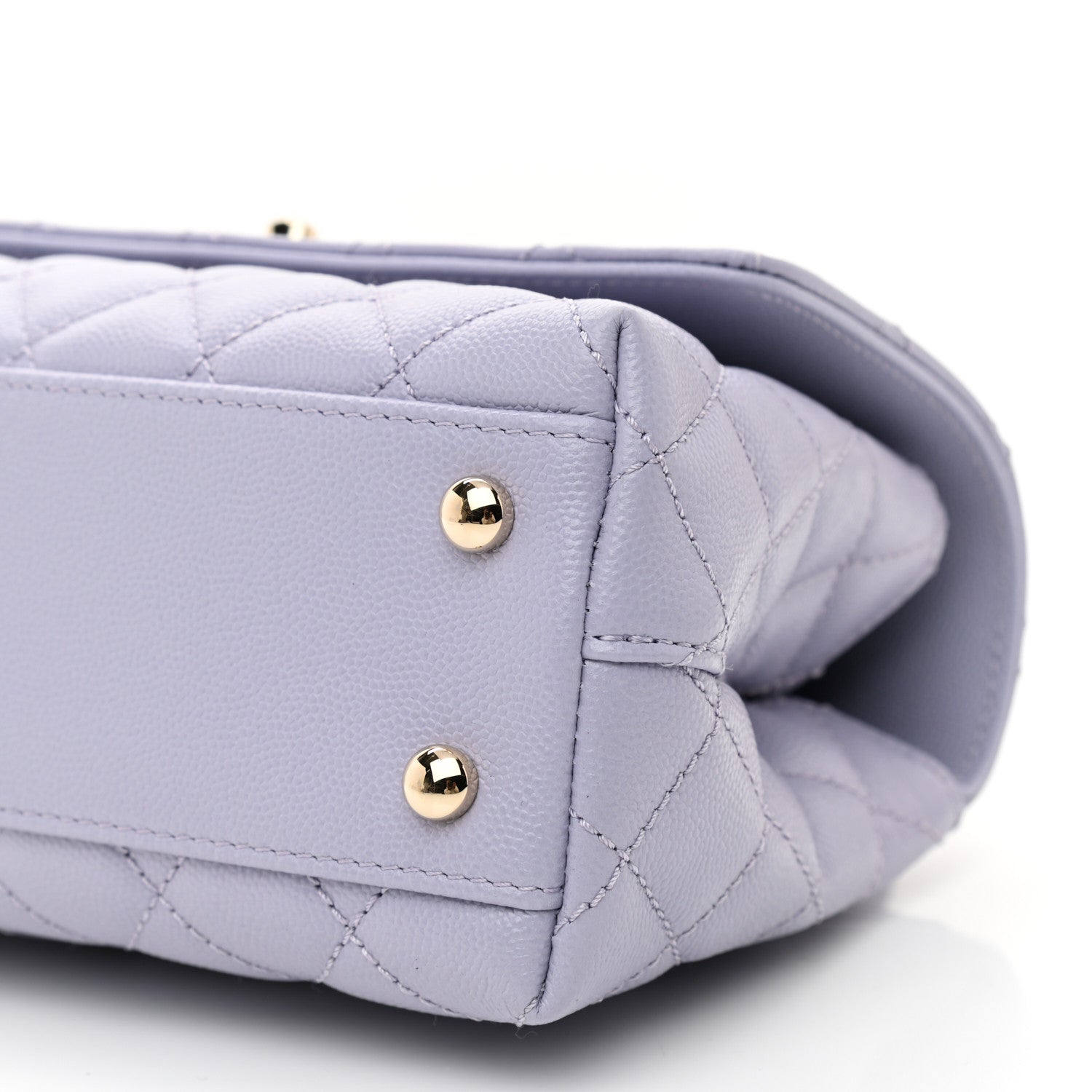 Chanel Caviar Quilted Mini Coco Handle Flap Light Purple 10 of 11