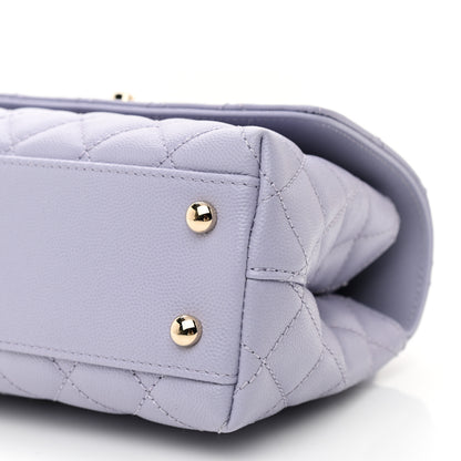 Chanel Caviar Quilted Mini Coco Handle Flap Light Purple 10 of 11