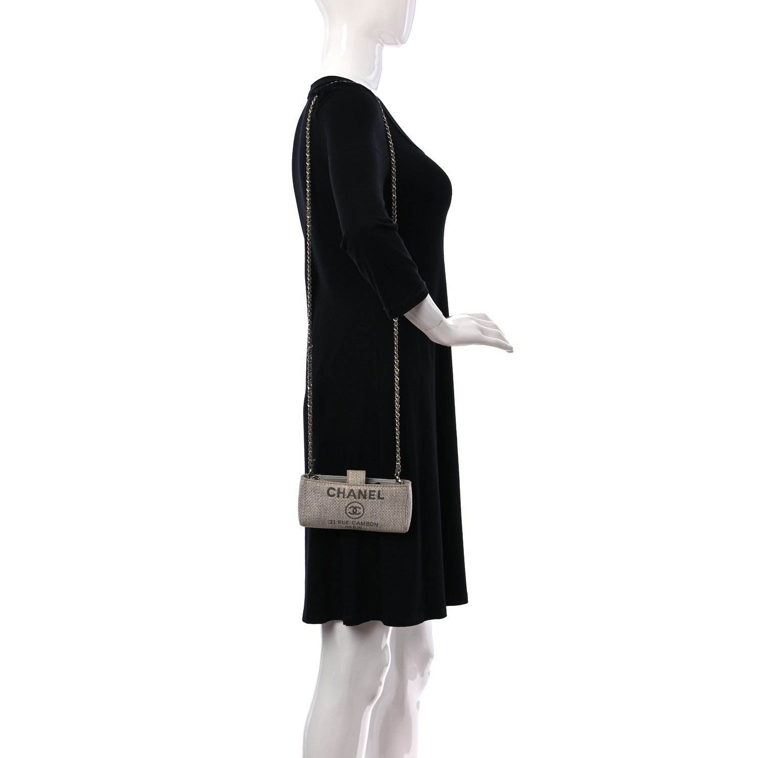 Chanel Canvas Deauville Phone Holder Crossbody 2 of 13