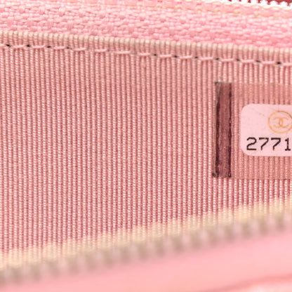 Chanel Iridescent Caviar Quilted Medium Zip Around Wallet Pink 8 of 13