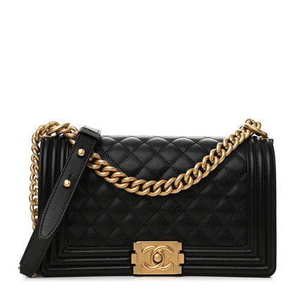 Chanel Caviar Quilted Medium Boy Flap Black 1 of 10