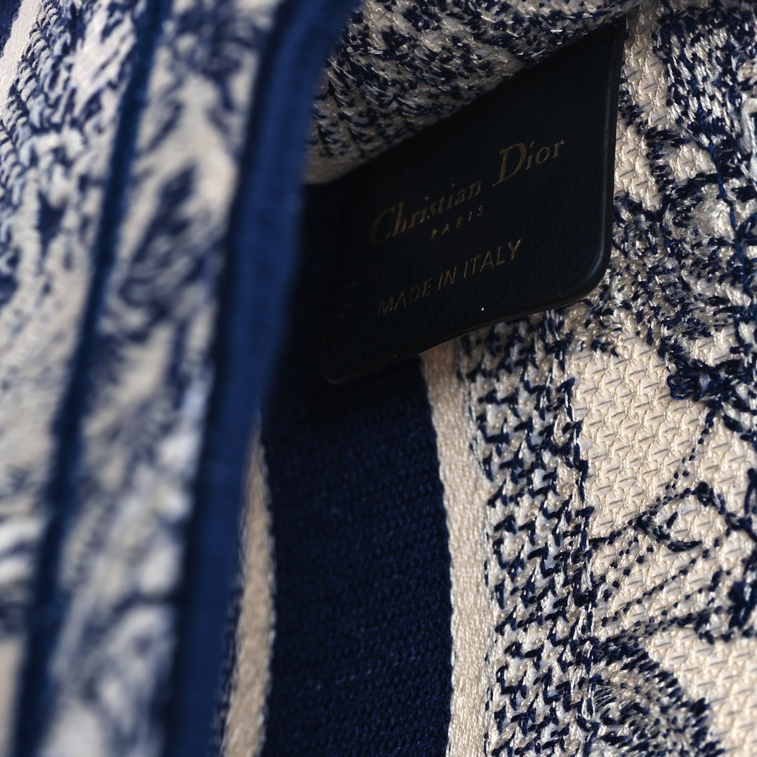 Christian Dior Canvas Embroidered Mini Toile De Jouy Book Tote  Blue 6 of 12