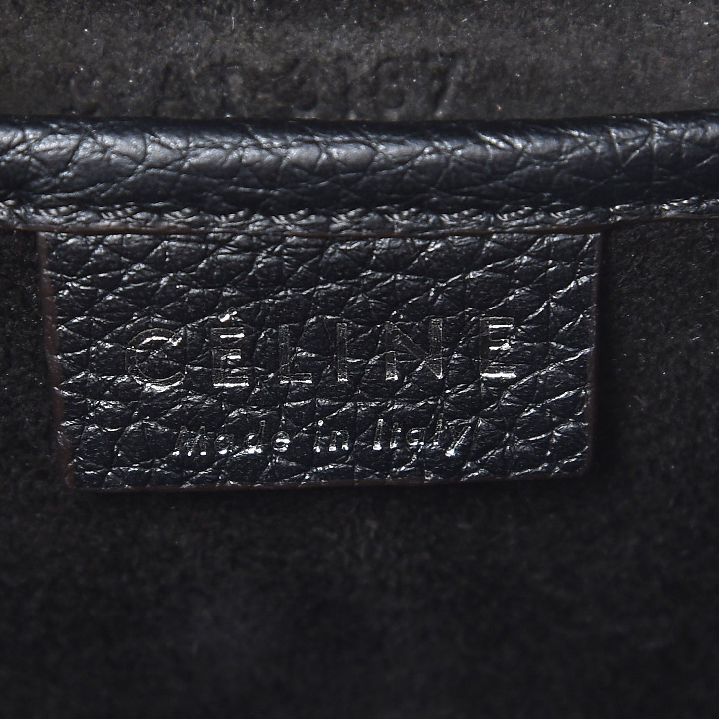 Drummed Calfskin Nano Luggage Black