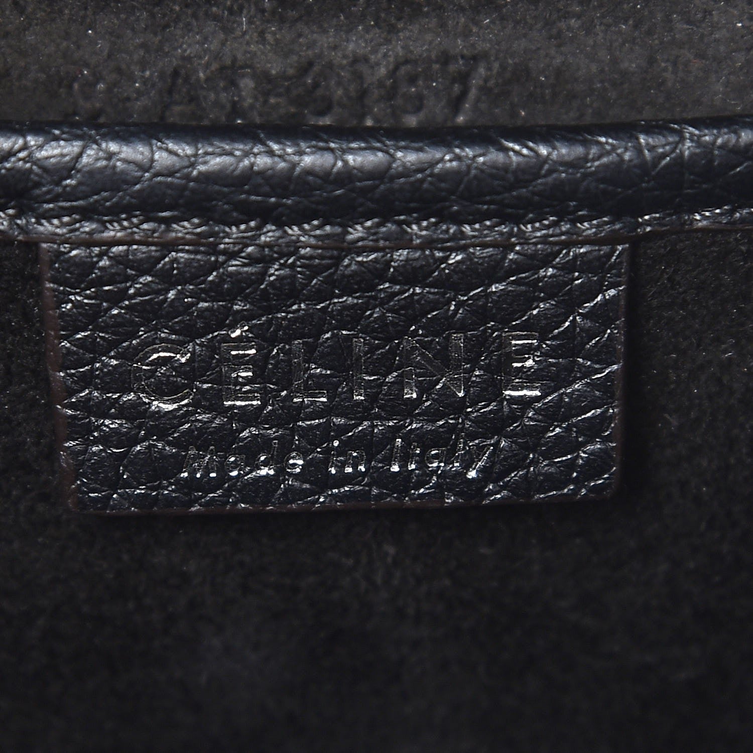 Celine Drummed Calfskin Nano Luggage Black 6 of 7