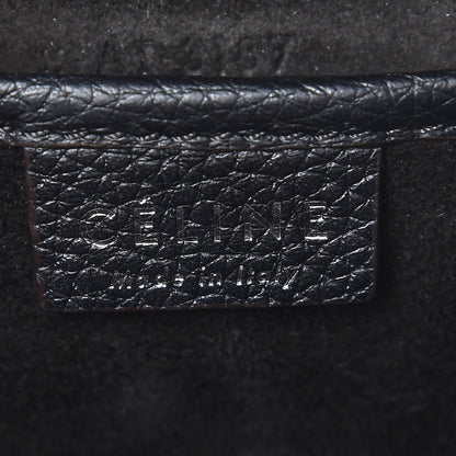 Celine Drummed Calfskin Nano Luggage Black 6 of 7