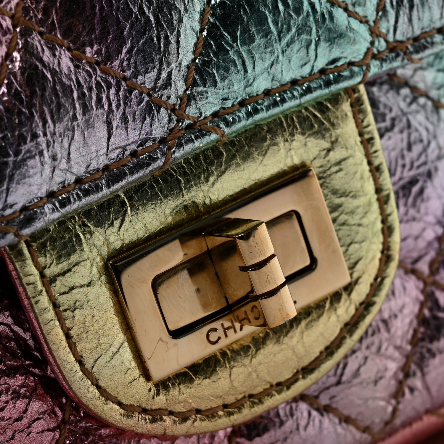 Chanel Metallic Goatskin Quilted Mini 2.55 Reissue Flap Multicolor 11 of 11